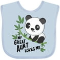 thumbnail image 3 of Inktastic My Great Aunt Loves Me Cute Panda Boys or Girls Baby Bib, 3 of 4