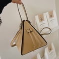 thumbnail image 4 of Triangle Crossbody Bag Personalized Shoulder Handbag with Drawstring Closure Convertible Carry Style Everyday Purse for Commuting Shopping Dating Travel Outdoor Use Home Outdoor Daily Carry, 4 of 7