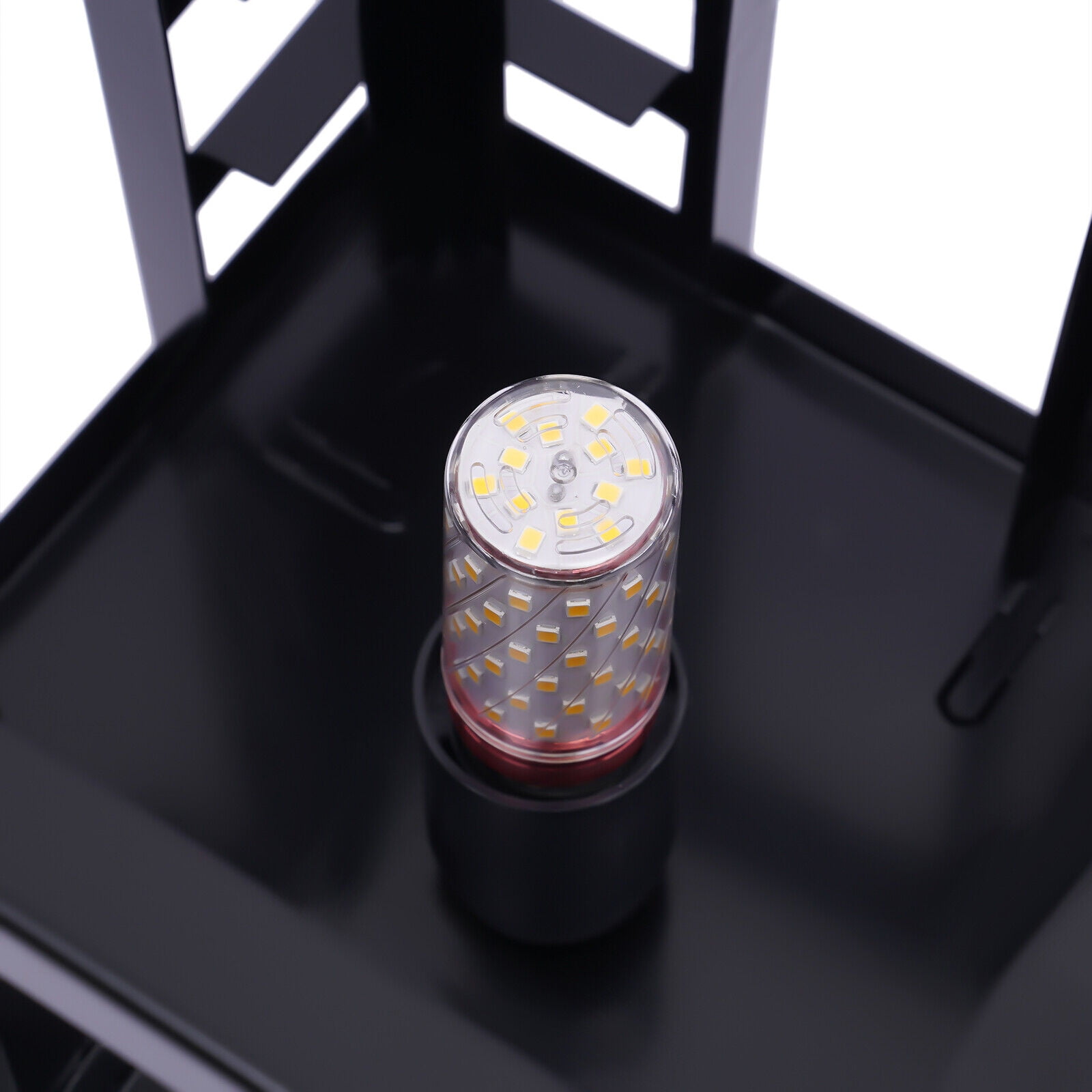 Miumaeov Outdoor Post Light Retro Frosted Exterior Pillar Lights Warm Light for Garden Patio Pathway Gate Black