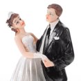 thumbnail image 3 of WHAMVOX Resin Bride and Groom Figurine Wedding Cakes Wedding Cake Decoration Desktop Couple Doll Resin Wedding Decor Party Cake Topper, 3 of 8