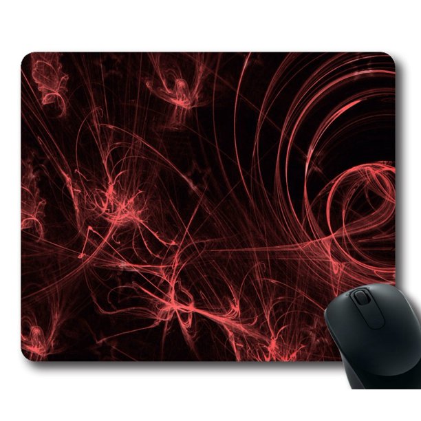POPCreation Red Swirl Mouse pads Gaming Mouse Pad 9.84x7.87 inches