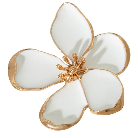 Elegant Big Flower Shaped Rings Adjustable Open Finger Rings for Women Exaggerated Jewelry for Weddings and Birthdays
