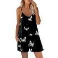 thumbnail image 2 of Black*Friday Discounted Items under $5 GaThRRgYP Womens Pants,Womens Straight Leg Pants,Women's Casual Jumpsuits Summer Sleeveless Printed Loose Jumpsuit Wide Leg Short Pant Rompers, 2 of 4