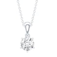 thumbnail image 2 of Rosec jewels Solitaire Moissanite Necklace for Women, 925 Sterling Silver, 2 of 6