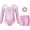 Pink 01, variant on Gymnastics Leotards for Girls,Long Sleeve Rhinestone Kids Dance Unitards Biketards with Tumbling Dance Shorts