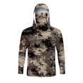 thumbnail image 5 of Camouflage T-shirt with Face Mask Long Sleeve Ice Silk Summer Fishing Shirt Breathable Sunscreen Hooded Fishing Top, 5 of 6