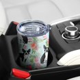 thumbnail image 5 of 20 Oz Boston Terriers and Flowers Coffee Tumbler Double Wall Insulated Stainless Steel Water Bottle | Metal Reusable Thermoses Flask with Cup Cap | Leak & Sweat Proof with Anti-Dust Lid, 5 of 7