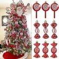 thumbnail image 2 of 6pcs Lollipop Candy Cane Pendant Xmas Tree Hanging Ball Ornaments Decorations For Home 2024 New Year Gift, 2 of 5