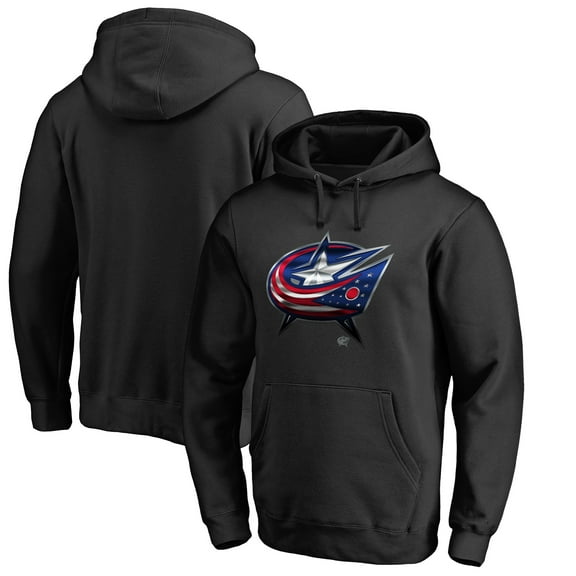 Men's Black Columbus Blue Jackets Midnight Mascot Pullover Hoodie