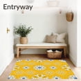 thumbnail image 3 of ODIKA 2'x3' Machine Washable Non-Slip Area Rug, Snowflake Medallion Winter Celebration Decorative Design High Traffic Rug, Yellow, 611604, 3 of 7