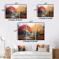thumbnail image 4 of Designart "Trees Majestic Orange Maple wall art II" Floral Floater Framed Canvas Wall Art, 4 of 7