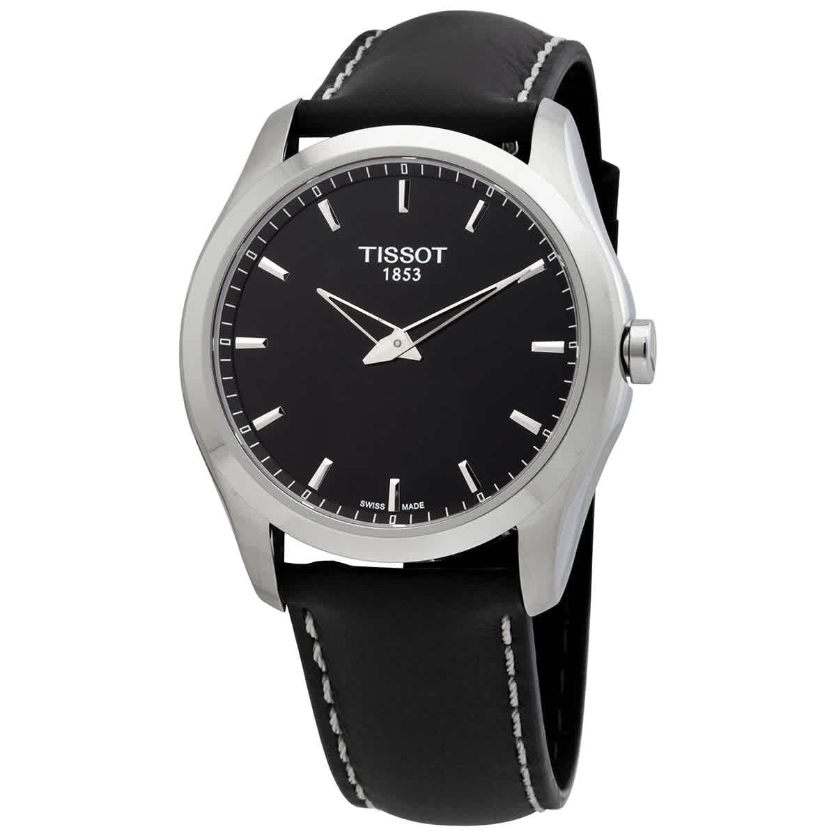 Tissot PRC 200 Men's Sport Watch, Quartz, Black Dial & Leather