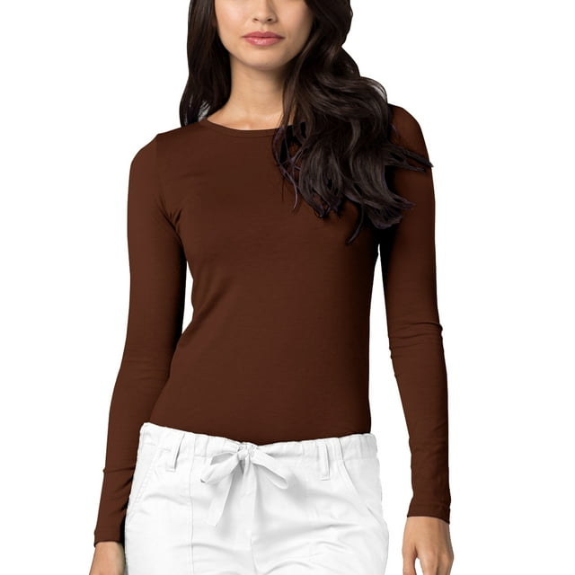 Adar sous-Couches pour Femmes - T-Shirt de sous-Couche à Manches Longues Confortable - 2900 - Café - TG