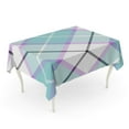 thumbnail image 1 of LADDKE Gray Geometric Warm Plaid Printing Pattern Baby Color Diagonal Flat Pink Gingham Big La Tablecloth Table Desk Cover Home Party Decor 52x70 inch, 1 of 1