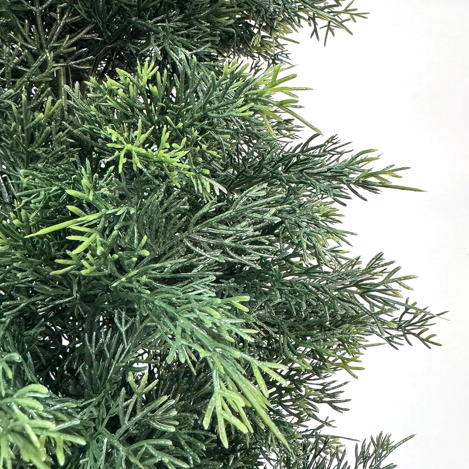2 Pack Artificial Cedar Topiary Trees, 3ft UV Protection Fake Bushes for Front Door Decor, Maintenance Free Faux Cedar Plants for Home Outdoor & Indoor Decor