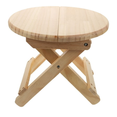PBPBOX 1Set Anti-slip Wood Stool Household Low Height Folding Step Stool