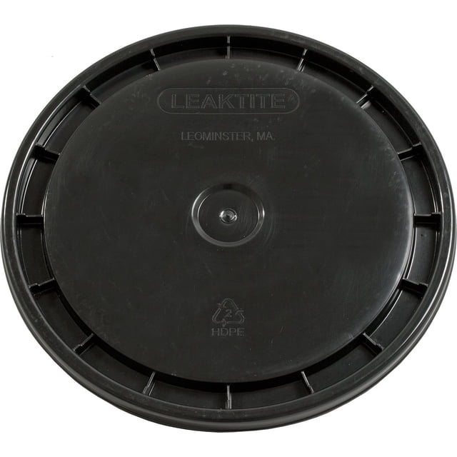 Tapa de cubo Hydrofarm de plástico negro para balde de 5 galones