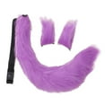 thumbnail image 1 of Ensemble 3 Pcs Oreilles et Queue en Peluche Ajustables pour Carnaval Halloween Robe Femmes Filles violet, 1 of 10
