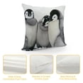 thumbnail image 4 of Orinice Penguins Snow Cute Graphic Decorative Cushion Throw Pillow Cover for Home Couch Living Room - Winter Home Decor 1PC 18x18in, 4 of 5