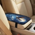 thumbnail image 4 of Xixirimido Car Seat Protection Set 5 Pieces Breathable PU Leather Front Seat Covers with Seat Belt and Console Covers Universal Fits Most Cars, Eagle Moon Starry Night, 4 of 8