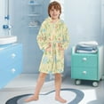 thumbnail image 5 of FORMRS Niños Bathrobe Unisex Hooded Robe Soft Plush Pajamas Sleepwear, Size 4-6T, Colorful Flower, 5 of 7