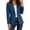 Blue, variant on Women's Casual Long leeve Blazer Slim Fit Open Front Notched Lapel Button Work Office Suit Jacket with Pockets Yellow S
