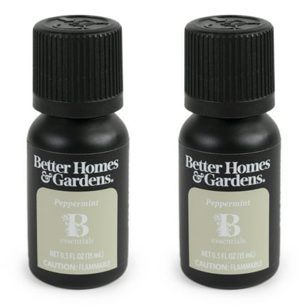 Better Homes & Gardens 100% Pure Essential Oil: Peppermint, 15mL, 2-Pack