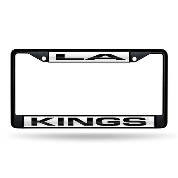 Los Angeles Hockey Kings Black Painted Metal Laser Cut License Plate Frame