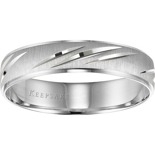 10kt White Gold Ring Size 9.5 Security Jewelers 10k White Gold 5mm Half Round Edge Band
