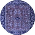 thumbnail image 1 of Ahgly Company Indoor Round Oriental Blue Industrial Area Rugs, 7' Round, 1 of 4