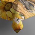 thumbnail image 4 of Beige Music Sunflower Guitar Pattern Rectangle Tablecloth 60"x102",Waterproof Polyester Rectangle Table Cloth, Wipeable Spillproof Polyester Tablecloth for Dining, Camping, Indoor and Outdoor, 4 of 6