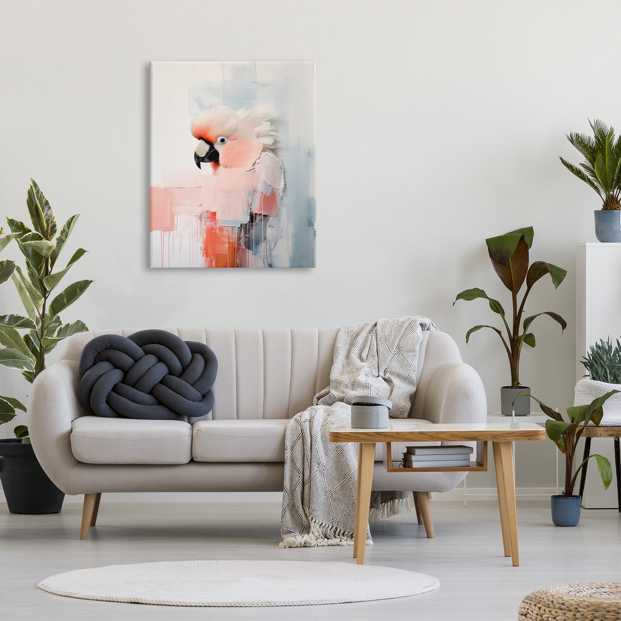 Stupell Industries Modern Cockatoo Portrait Animals & Insects Painting Gallery Wrapped Canvas Art Print Wall Art, 30 x 40