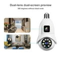 LOPNGLNG 8MP Dual Lens E27 Bulb Camera WiFi Night Vision PTZ Indoor IP