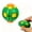 Green, variant on Push to Spin Fidget Stress Ball, 2-in-1 Magical Fidget Spinner Ball, 3D Printed Fidget Toys for Adults, Press-Rotate-Reset Spherical Spinning Top Toys