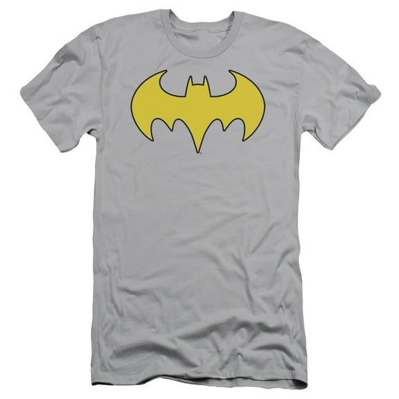 DC Comics Bat Girl Logo S/S Adult 30/1 T-Shirt Silver