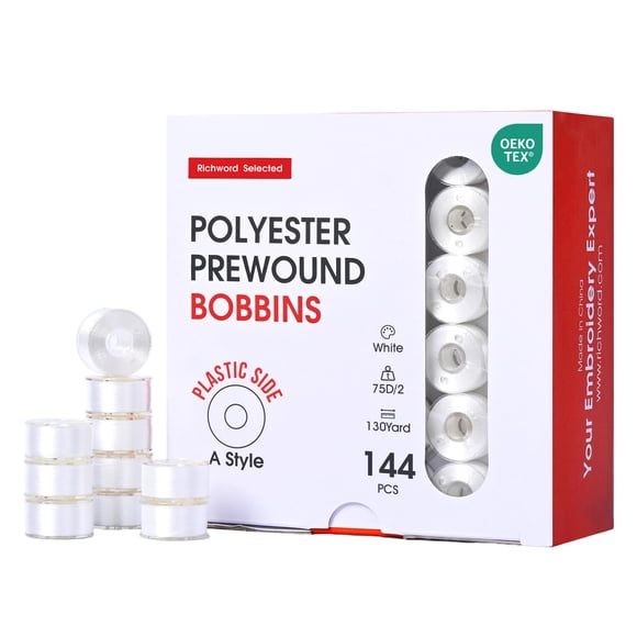 Carretes Enrollados Richword Seleccionados 144 pcs Tamaño A Hilo de Bobina de Poliéster 75D