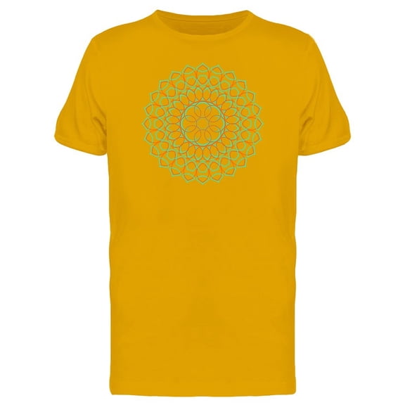 Orange Blue Goth Mandala Tee Men's -Image by Shutterstock