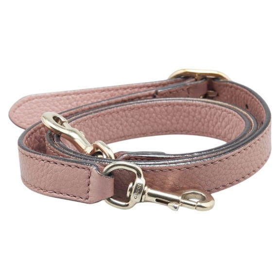 Pre-Owned Gucci shoulder strap, pink leather, women's, GUCCI
