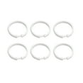 thumbnail image 2 of 24pcs O-shaped Shower Curtain Hooks Large Bath Drape Loop Rustproof Plastic Rings Glide Rings Hangers (White), 2 of 7