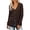 Coffee, variant on Women's Knitted V Neck Patchwork Button Up Cardigan Top Loose Cardigan for Women