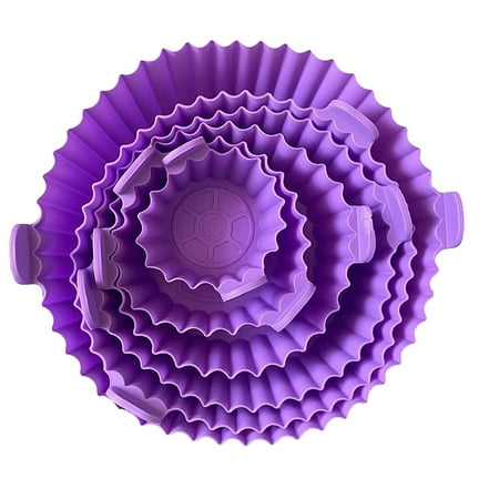 

Bakeware Clearance! Ttybhh Silicone Baking Tray Purple Huuazoi 6 Set Reusable Silicone for and Cooking Compatible with Common Air Fryer Such As Tower in The Market