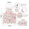 thumbnail image 7 of Pioneer Flower Floral Print Pattern Apron-Garden Aprons for Women with Pockets-Cotton Linen Waterproof Kitchen Cooking Gardening Aprons Adjustable for Kitchen,Cooking,BBQ and Salon 33x27 Inch, 7 of 7