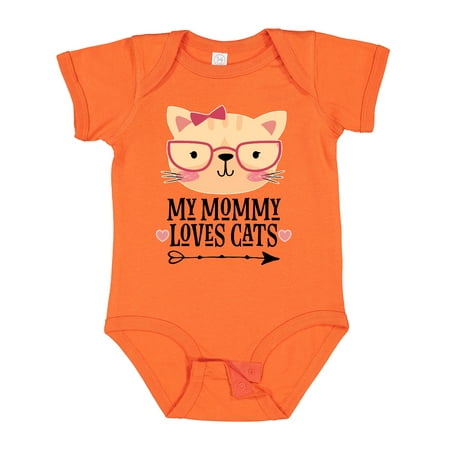

Inktastic My Mommy Loves Cats Childs Gift Baby Boy or Baby Girl Bodysuit