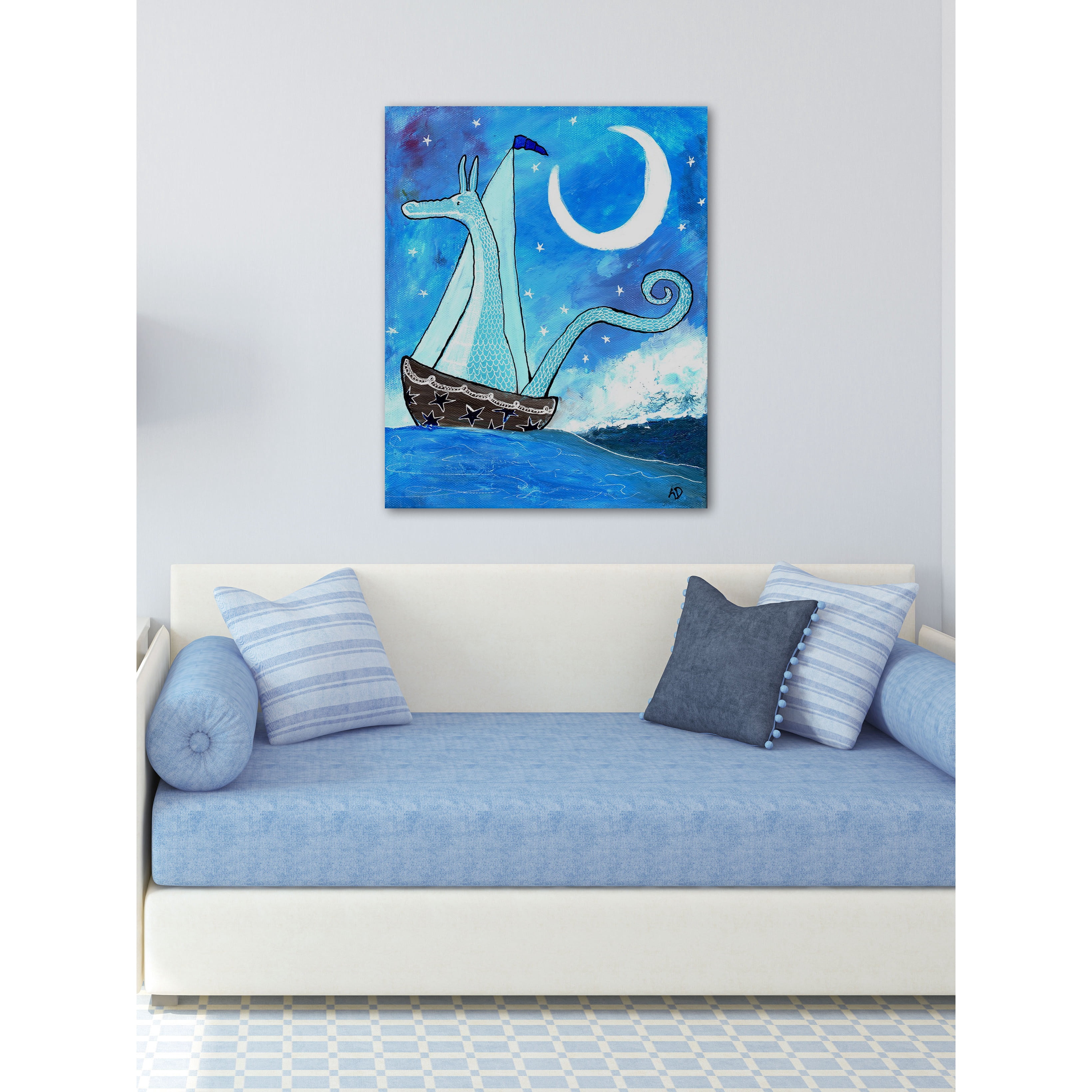 Marmont Hill - "Dragon Boat" by Andrea Doss Painting Print on Wrapped Canvas