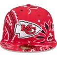 thumbnail image 2 of Men's New Era Red Kansas City Chiefs Paisley 59FIFTY Fitted Hat, 2 of 6