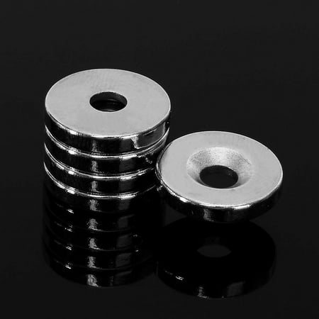 

GoFJ 5Pcs 15x3mm N50 Super Strong Round Disc Hole Blocks Rare Earth Neodymium Magnets