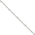 thumbnail image 1 of 925 Sterling Silver 10 Inch Plus 1 Anklet Ankle Bracelet, 1 of 6