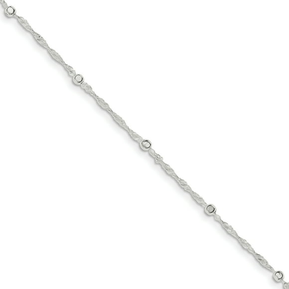 925 Sterling Silver 10 Inch Plus 1 Anklet Ankle Bracelet