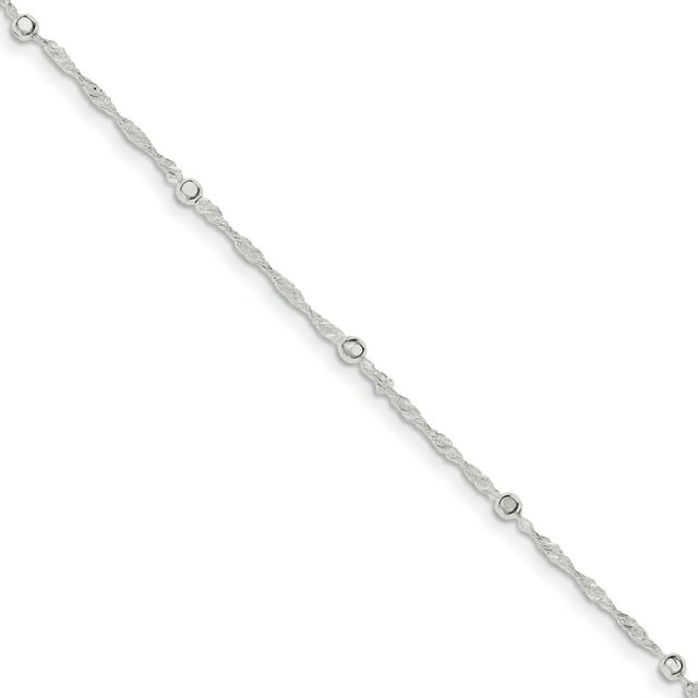 925 Sterling Silver 10 Inch Plus 1 Anklet Ankle Bracelet