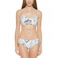 thumbnail image 2 of DKNY Women's Printed Bandeau Tie Front Bikini Top Swimsuit Blue Size Large, 2 of 4